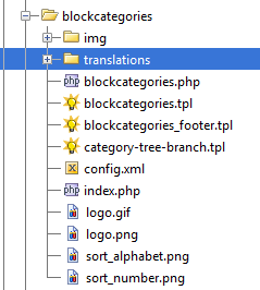 blockcategories structure