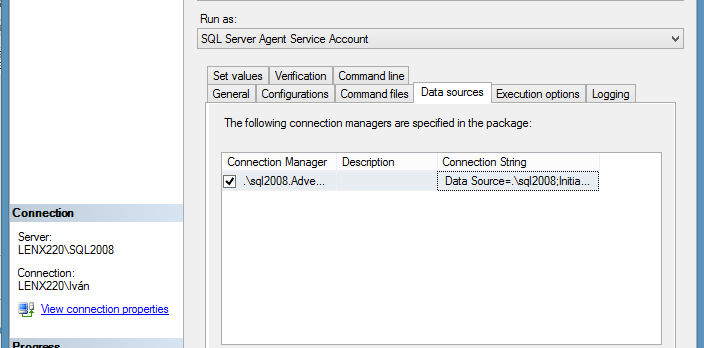 Job Data Source Configuration
